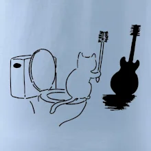 Mačka a gitara WC