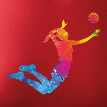 Volejbalistka splash s loptou