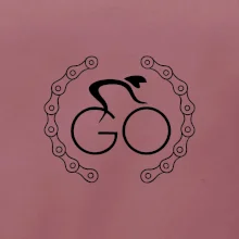 Logo cyklistu a reťaz