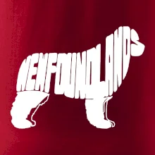 Novofundlandský pes - nápis v tele Novofundlandský pes - nápis v tele