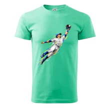Baseballový polař chytá míček ve výskoku