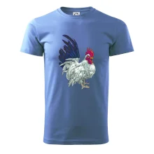 Kohút kreslený biely