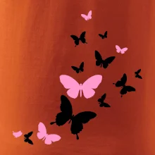 Motýle ružovo čierni