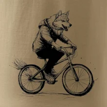 Vlk na bicykli Vlk na bicykli