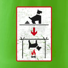 Tričko pre odporcov sraní na chodníku