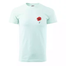 Vlčí mak kreslený na prsníku