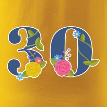 Kvetinové číslo kreslené - 30