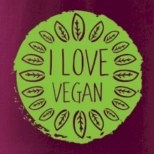 I love vegan v kruhu