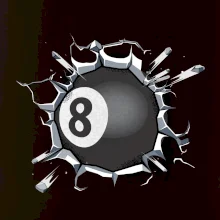 Biliardová guľa v triku