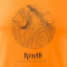 Kriváň - vrstevnice v kruhu