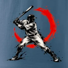 Baseballový pálkař japonská tušová malba