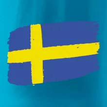 Švédsko vlajka štetkou