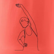 Preťahujúca sa žena jedným ťahom Preťahujúca sa žena jedným ťahom