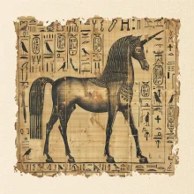 Egyptské hieroglyfy jednorožec