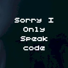 Sorry I Only Speak code