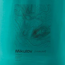 Mikulov - vrstevnice v obdĺžniku