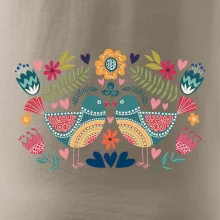 Folklór - dva farebné vtáčiky