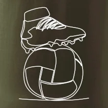 Futbalová lopta kopačka jedným ťahom