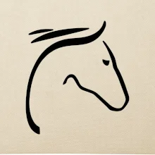 Kôň - hlava silueta Kôň - hlava silueta