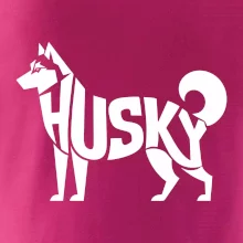 Husky nápis v tele