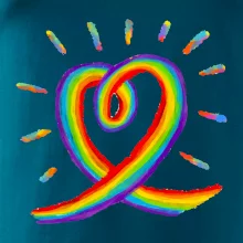 Srdce pride dúha kreslená