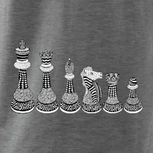 Šachové figúrky v rade - kreslené