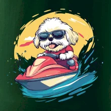 Lhasa Apso na vodnom skútri