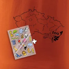 Tričko s mapou + ZOO nažehlovačky