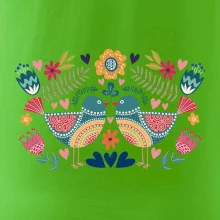 Folklór - dva farebné vtáčiky