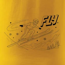 Skokan na lyžiach čierny obrázok FLY