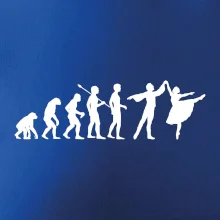 Evolúcia tanec - muž a žena so sukňou