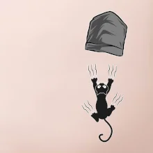 Mačka vypadla z vrecka