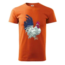 Kohút kreslený biely