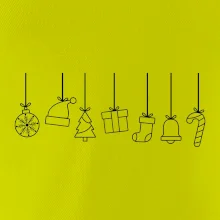 Rodinné vianočné tričká - Vianočné ozdoby na povrázku