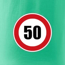 Dopravná značka - obmedzenie rýchlosti 50
