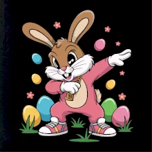 Veľkonočný králik robiaci dab