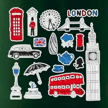 Velká Británie - kreslené ikonky