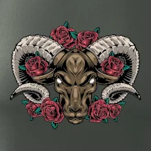 Hlava barana s ružami