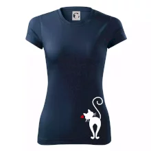 Zamilovaná mačka zozadu