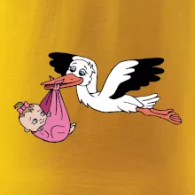 Bocian a bábätko - dievča (Hana-creative) Bocian a bábätko - dievča (Hana-creative)