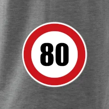 Dopravná značka - obmedzenie rýchlosti 80