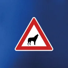 Dopravná značka - Pozor vlk
