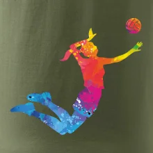 Volejbalista/Volejbalistka splash s loptou