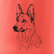 Nemecký ovčiak čierna kresba