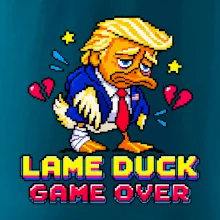 Trump lame duck pixel art game over