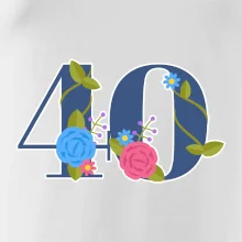 Kvetinové číslo kreslené - 40