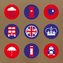 Anglicko symboly v kruhoch