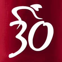 Cyklista oslavuje tridsiatku (30)