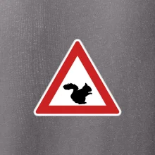 Dopravná značka - Pozor veverička Dopravná značka - Pozor veverička