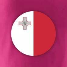 Vlajka Malta guľatá na prsník